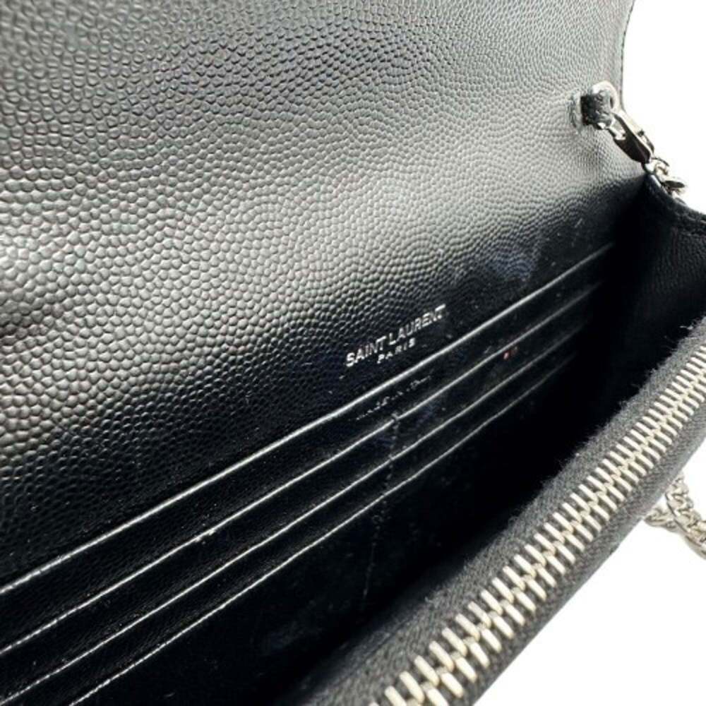 YSL YVES SAINT LAURENT Cassandra caviar skin black shoulder bag - Picture 4 of 7